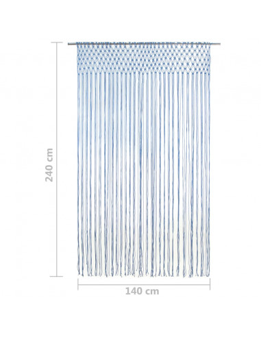 Tenda Macramè Blu 140x240 cm in Cotone