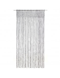 Tenda Macramè Antracite 140x240 cm in Cotone 2