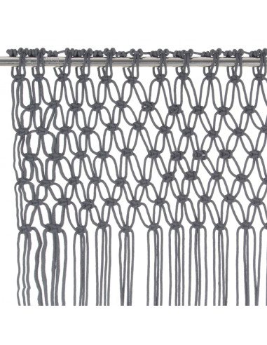 Tenda Macramè Antracite 140x240 cm in Cotone