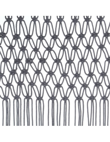 Tenda Macramè Antracite 140x240 cm in Cotone