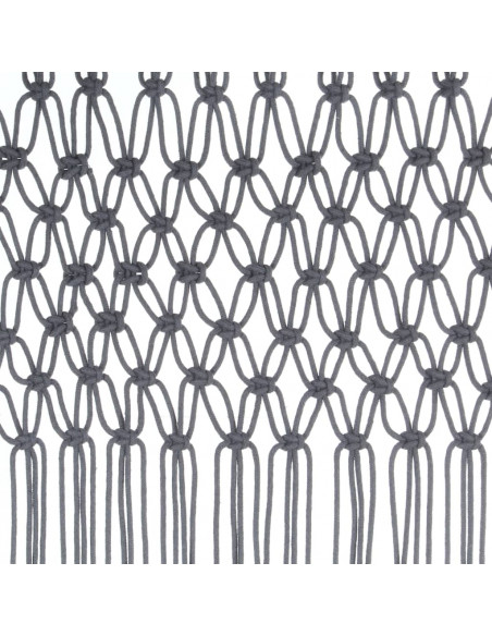 Tenda Macramè Antracite 140x240 cm in Cotone