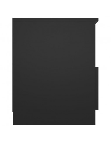 Comodino Nero 40x40x50 cm in Legno Multistrato