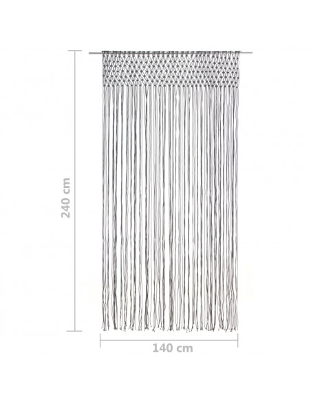Tenda Macramè Antracite 140x240 cm in Cotone