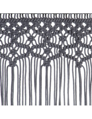 Tenda Macramè Antracite 140x240 cm in Cotone
