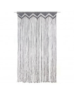 Tenda Macramè Antracite 140x240 cm in Cotone 2