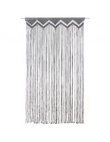 Tenda Macramè Antracite 140x240 cm in Cotone