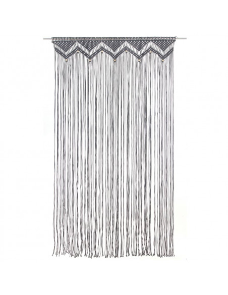 Tenda Macramè Antracite 140x240 cm in Cotone