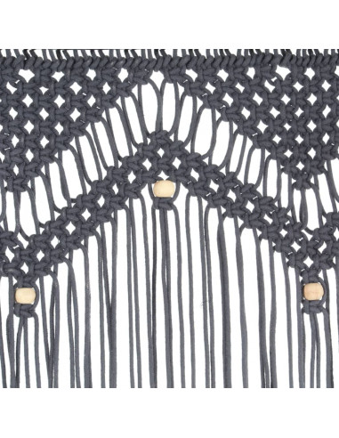 Tenda Macramè Antracite 140x240 cm in Cotone