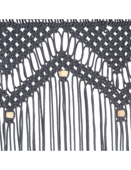 Tenda Macramè Antracite 140x240 cm in Cotone