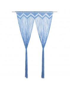 Tenda Macramè Blu 140x240 cm in Cotone