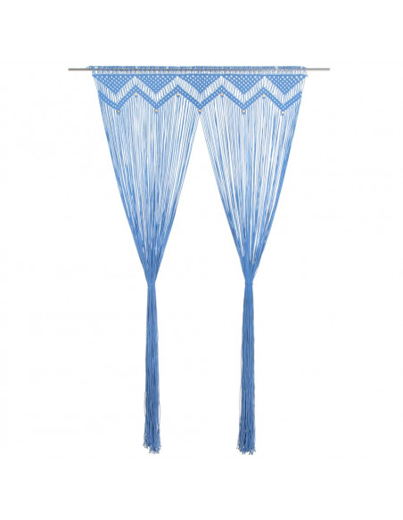 Tenda Macramè Blu 140x240 cm in Cotone