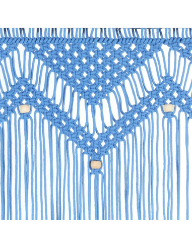 Tenda Macramè Blu 140x240 cm in Cotone