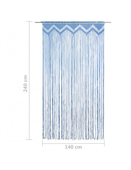 Tenda Macramè Blu 140x240 cm in Cotone