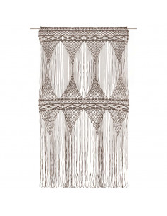 Tenda Macramè Grigio Talpa 140x240 cm in Cotone 2