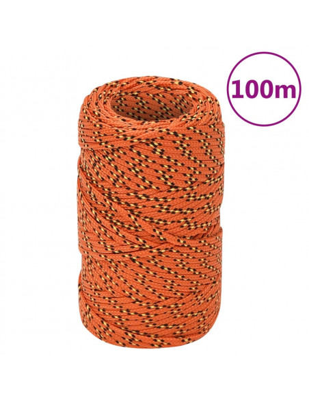 Corda Nautica Arancione 2 mm 100 m in Polipropilene