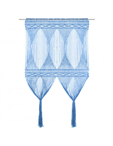 Tenda Macramè Blu 140x240 cm in Cotone