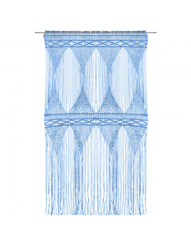 Tenda Macramè Blu 140x240 cm in Cotone