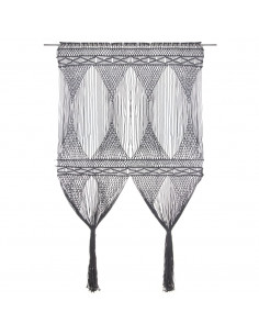 Tenda Macramè Antracite 140x240 cm in Cotone