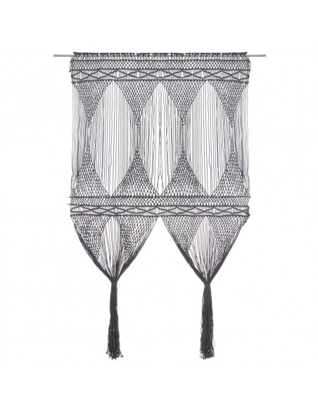 Tenda Macramè Antracite 140x240 cm in Cotone