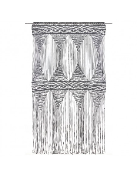 Tenda Macramè Antracite 140x240 cm in Cotone