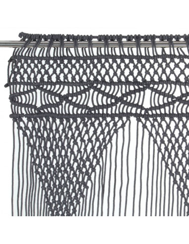 Tenda Macramè Antracite 140x240 cm in Cotone