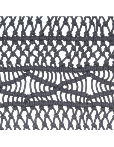 Tenda Macramè Antracite 140x240 cm in Cotone