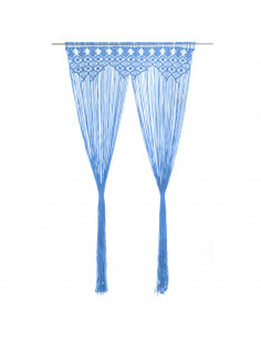 Tenda Macramè Blu 140x240 cm in Cotone