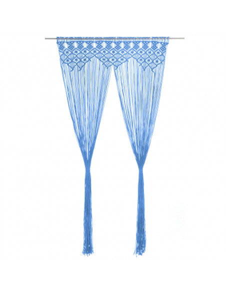 Tenda Macramè Blu 140x240 cm in Cotone