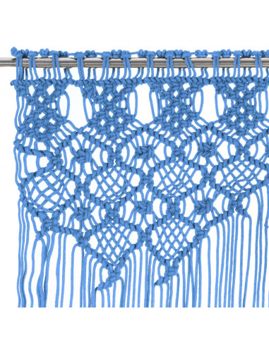 Tenda Macramè Blu 140x240 cm in Cotone