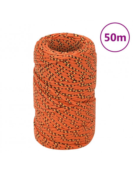 Corda Nautica Arancione 2 mm 50 m in Polipropilene