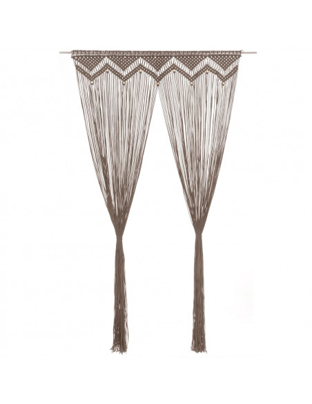Tenda Macramè Grigio Talpa 140x240 cm in Cotone