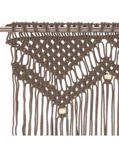 Tenda Macramè Grigio Talpa 140x240 cm in Cotone