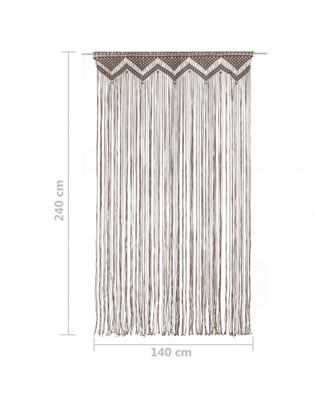 Tenda Macramè Grigio Talpa 140x240 cm in Cotone