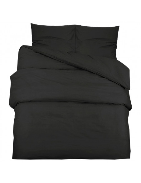 Set Copripiumino Nero 240x220 cm in Cotone