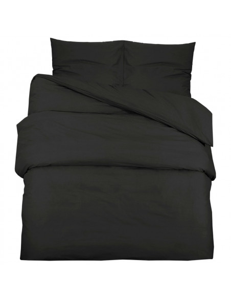 Set Copripiumino Nero 155x220 cm in Cotone
