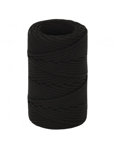 Corda da Lavoro Nera 2 mm 500 m in Poliestere