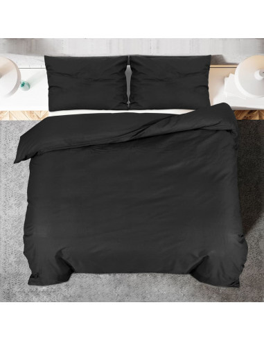 Set Copripiumino Nero 155x220 cm in Cotone