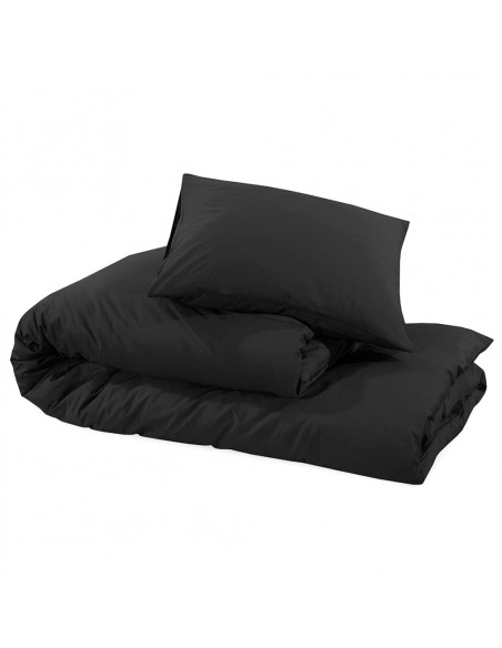 Set Copripiumino Nero 155x220 cm in Cotone