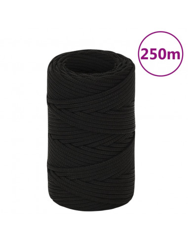 Corda da Lavoro Nera 2 mm 250 m in Poliestere