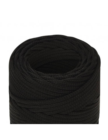 Corda da Lavoro Nera 2 mm 250 m in Poliestere