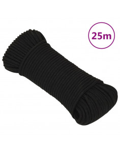 Corda da Lavoro Nera 5 mm 25 m in Poliestere 2