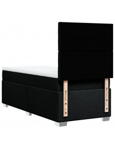 Giroletto a Molle con Materasso Nero 80x200 cm inTessuto