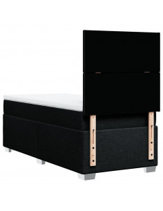 Giroletto a Molle con Materasso Nero 80x200 cm inTessuto