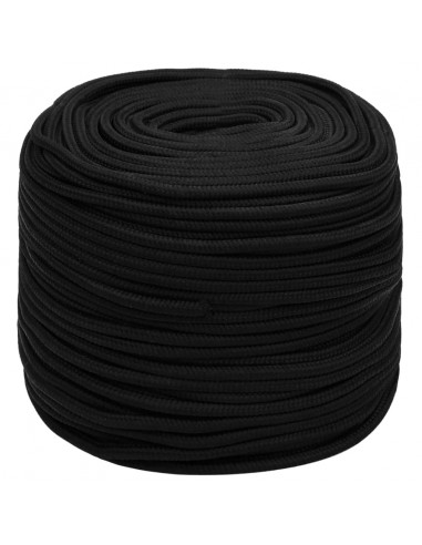 Corda da Lavoro Nera 6 mm 50 m in Poliestere