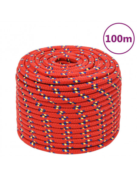 Corda Nautica Rossa 12 mm 100 m in Polipropilene