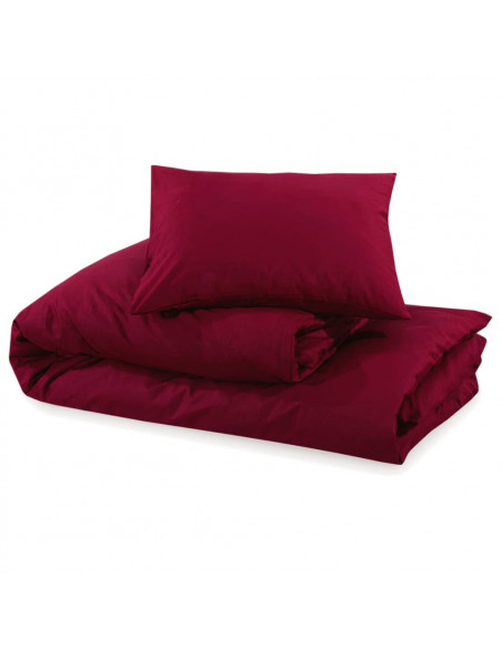 Set Copripiumino Bordeaux 135x200 cm in Microfibra Leggera