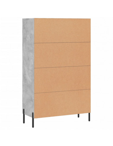 Credenza Grigio Cemento 69,5x31x115 cm in Legno Multistrato