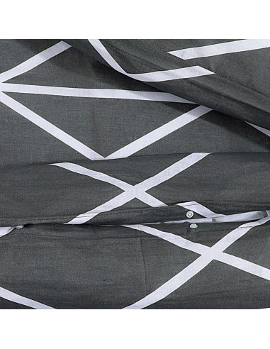 Set Copripiumino Grigio 135x200 cm in Cotone