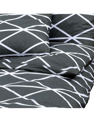 Set Copripiumino Grigio 135x200 cm in Cotone