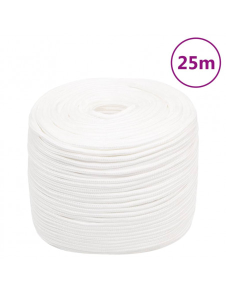 Corda Nautica Completamente Bianca 8 mm 25 m in Polipropilene